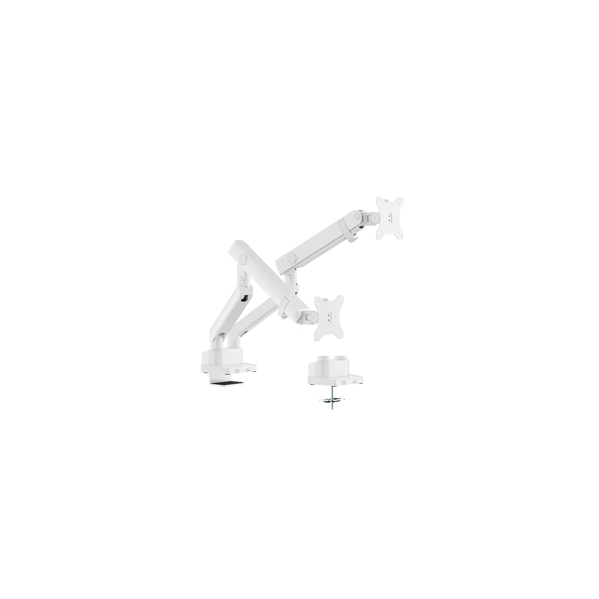 Amer Adjustable Dual Articulating Spring Monitor Arms, Up to 35″ Monitors, White (HYDRA2B-W) Simolary simolary.com
