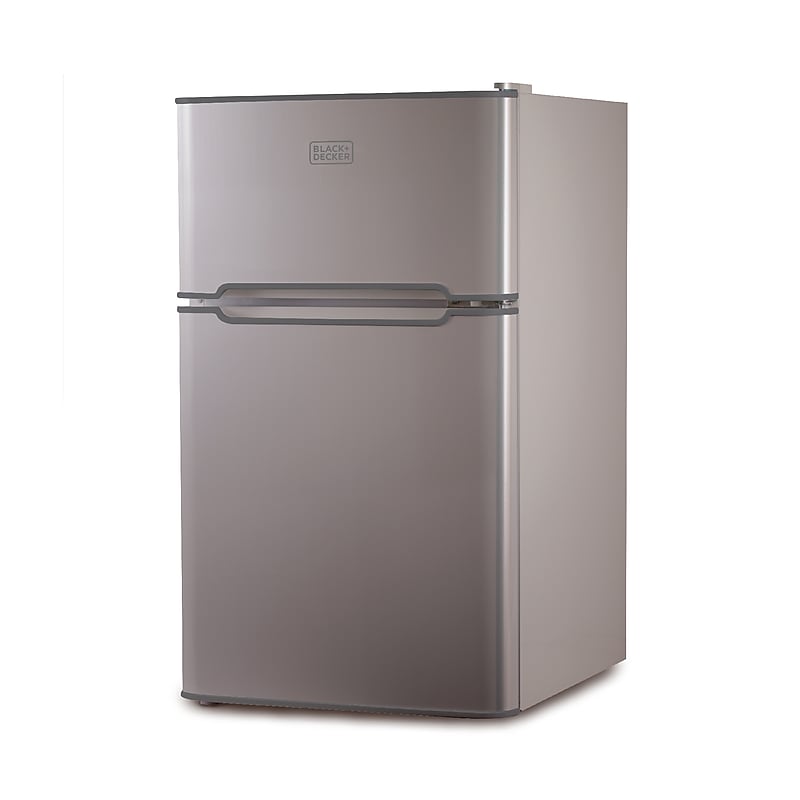 Black & Decker Adjustable Temperature Control Refrigerator w/Freezer, 3.1 Cu. Ft., Gray/Silver (BCRDK32V) image 1