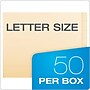 Pendaflex Recycled End Tab File Folder, Straight Cut, Left Position, Letter Size, Manila, 50/Box (H10U1)~#|#~970FA3F6-C0C9-4DDD-A80F7F111FD09889_sc7