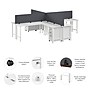 Bush Business Furniture Hustle 30"H x 72"W 4 Person L-Shaped Cubicle Workstation, White (HUS017WHSU)~#|#~9712D93B-4513-4CEA-BDBDA80798AF656B_sc7