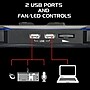 Enhance Cryogen 5 Adjustable Laptop Cooling Pad Stand with 1 Fan, 2 USB Ports, Black (ENGXC50100BLWS)~#|#~9719D47B-8914-4A80-B72C950B7253D4ED_sc7