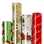 JAM Paper Christmas Wrapping Paper, 25 Sq. ft. x 30", Holographic Merry Christmas Set, 4/Pack (165H4MC)~#|#~971F2577-B32F-44EB-B198C8A71BFAA13E_sc7