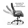 Staples Emerge Vector Luxura Faux Leather Gaming Chair, Black & Gray (61108)~#|#~971F8E7B-10A1-4A41-89CC6EFFB1DA8BA2_sc7