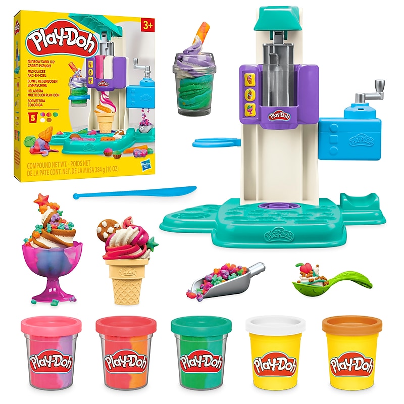 Play-Doh Rainbow Swirl Ice Cream Playset (G0028) image 1