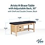 Aristo Wood Physician Adjustable Exam Table with Shelf, 2 Drawer Cabinet, Paper Cutter, Holder, 500lbs. Capacity, Black~#|#~97224C56-6735-442C-865FCDF55824E786_sc7