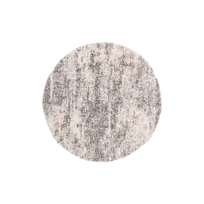 Safavieh Berber Shag Collection 4' Round Indoor Area Rug, Machine Made, Grey Blue/Cream (BER219G-4R) image 1