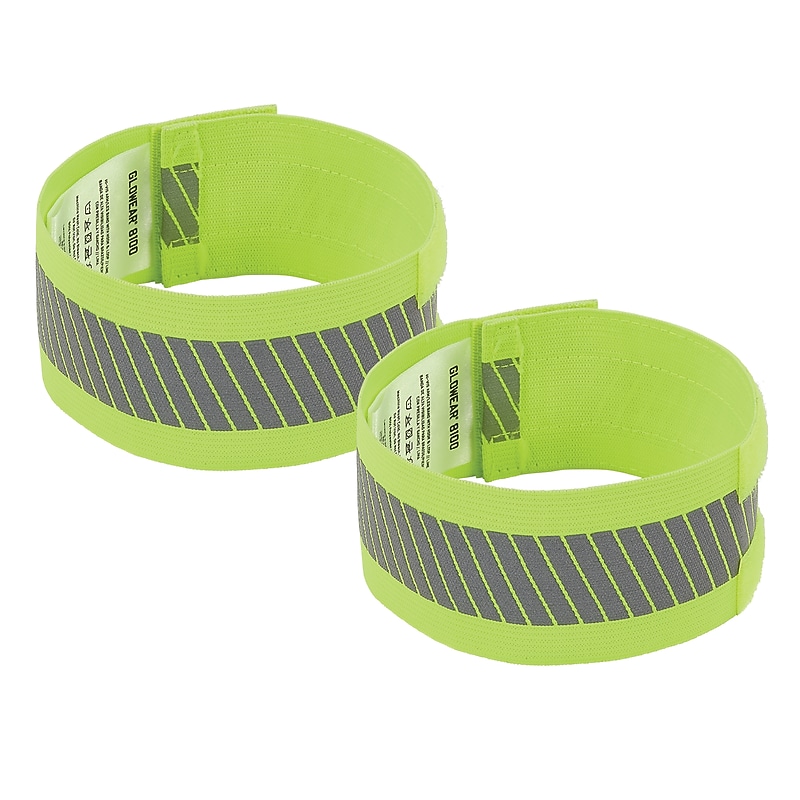 Ergodyne GloWear 8100 High Visibility Arm/Leg Band, Lime, L/XL, 2/Pack (29018) image 1