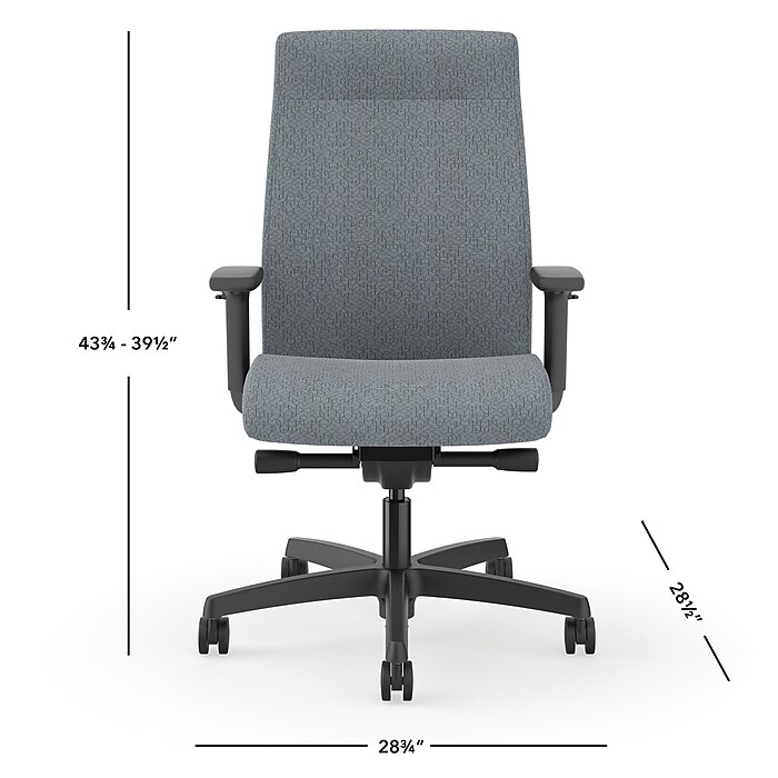 HON Ignition 2.0 Fabric Task Chair, Gray Pattern (HONI2U2AHAX25TK