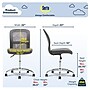 Serta Essentials Armless Ergonomic Bonded Leather/Mesh Swivel Task Chair, Gray (48740A)~#|#~9728BC17-D6DB-4D60-8FDE3C2EE34F34D6_sc7