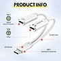 Delton 18EC Wired Earbuds & 2-in-1 USB-C Splitter Adapter Bundle, White (DWH18ECWHKT1)~#|#~9734A3AF-CC79-4A7D-BC922BC88A643AE5_sc7