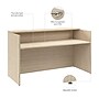 Bush Business Furniture Arrive 72"W Reception Desk with Shelf, Natural Elm (AVD172NEK)~#|#~9737B611-2A7B-4AF4-B4BD957BA94BE5A0_sc7