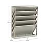 Mind Reader 5-Compartment Mountable Plastic Vertical File Storage, Beige (WALLANCH-BEI)~#|#~973895ED-4299-4A6E-83698D58B0B61A1A_sc7