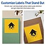 Avery Laser/Inkjet Square Multipurpose Labels, 4" x 4", Bright Yellow, 320/Box (94100)~#|#~97401842-DD79-409F-92642D6057A1430C_sc7
