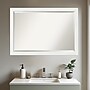 Amanti Art Vanity White Narrow Frame Wall Mirror, 27.5" x 39.5" (A42674593623)~#|#~97452D3F-B5F1-4964-B001889B49871DA0_sc7