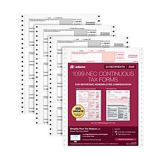 Adams 2025 1099-R Tax Forms Kit, 5-Part, 2-Up, 10/Pack (STAX5R-25