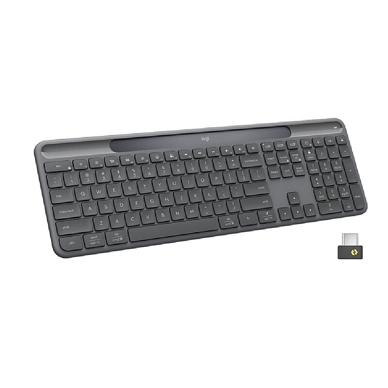 Logitech Signature Slim Solar+ Wireless Computer Keyboard, Graphite (920-013770) image 1