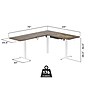 Mount-It! XL 75"W Electric Corner Adjustable Standing Desk, Brown/White (MI-15028)~#|#~974BE2A0-C841-4AB5-B0833DB6C7594EF6_sc7