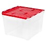 Iris Large Stackable Plastic Storage Bin, 13.81" x 18.31"x 19.31", 60 Qt., Red/Clear (WL-60 )~#|#~974BF3FD-CB98-4A25-98C9138354F07F98_sc7