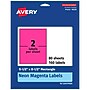 Avery Laser/Inkjet Rectangle Multipurpose Labels, 5.5" x 8.5", Neon Magenta, 160/Box (94229)~#|#~974C282C-0BD8-4FF3-9D09158A8C18D567_sc7