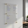 Excello Brands Acrylic Dry-Erase Planning Board, 20" x 30", Gold Print (ACRYLBRD-TSK20X30-GLD)~#|#~974E69CB-48C6-4B8C-81682C3DD6CE51A3_sc7
