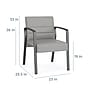 Lesro Waterfall Fabric Guest Chair, Open House Black/Black (WF1101.SBK-01OHBK)~#|#~9751F90F-3A45-43D7-9CACA4962975EE2A_sc7