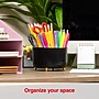 Staples 5-Compartment Rotating Plastic Desk Organizer, Black (ST63869)~#|#~97523876-E89B-457D-AD26F1BD334173F4_sc7