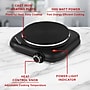 Brentwood 1,100-Watt Cast-Iron Countertop Electric Single Burner, Black (TS-331BK)~#|#~9758CC12-FDD8-4247-9650F8E5F59797A2_sc7