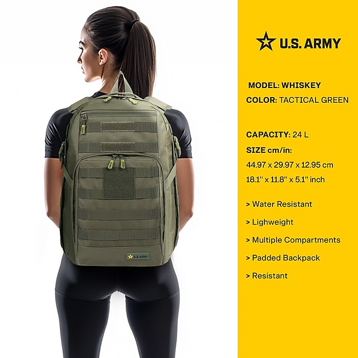 US Army WHISKEY Laptop Backpack, Large, Tactical Green