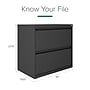 Hirsh Lateral 101 2-Drawer Lateral File Cabinet, Letter/Legal Size, Lockable, 27.75"H x 30"W x 17.63"D, Charcoal (24084)~#|#~97613301-E381-4096-97FEF26222000040_sc7