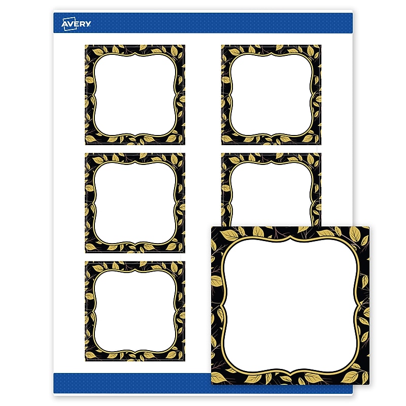 Avery Square Laser/Inkjet Multipurpose Labels, 3" x 3", White, 60/Pack (19479370919) image 1