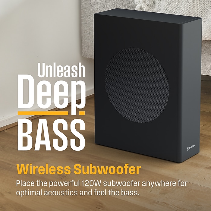 Westinghouse Channel Soundbar with Subwoofer, Black