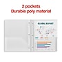 Staples 3-Hole Punched 2-Pocket Plastic Presentation Folder with Fasteners, Clear (ST26387-CC)~#|#~977374E6-B2D8-4BD9-8CE4EF9D75EB5B3A_sc7