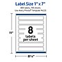 Avery Rectangle Laser Multipurpose Labels, 1" x 7", White, 800/Box (19479399259)~#|#~9773A63B-BFE7-4C78-9704055253FEA22C_sc7
