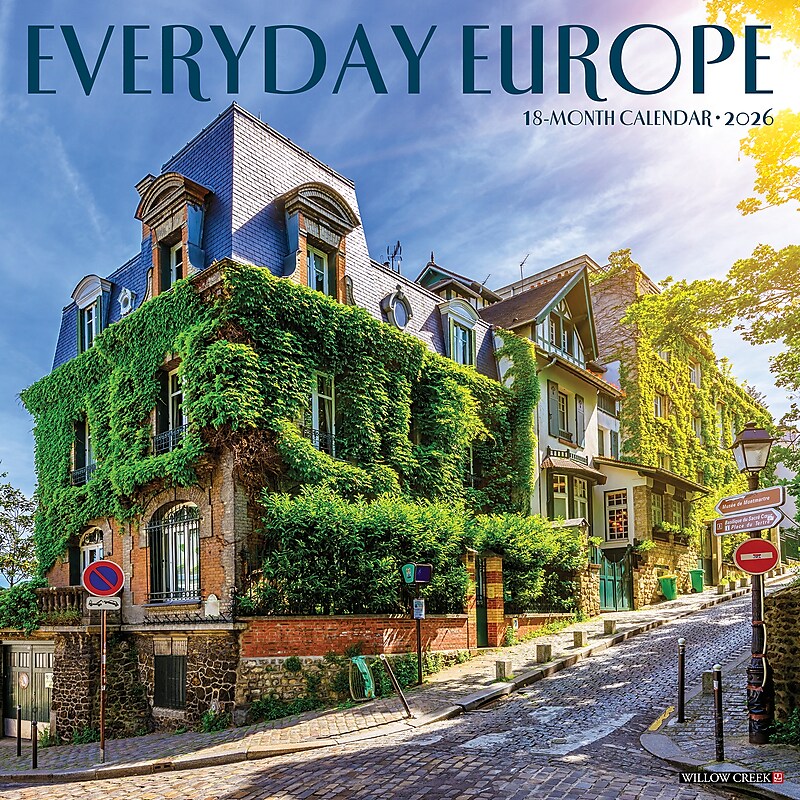 2026 Willow Creek Everyday Europe 12" x 12" Monthly Wall Calendar (55762) image 1