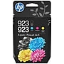 HP 923 Black/Cyan/Magenta/Yellow Standard Yield Ink Cartridges, 4/Pack (6C3Y6LN)~#|#~977A6166-B516-4461-95D1CC539E59C87A_sc7