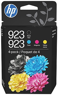 HP 923 Black/Cyan/Magenta/Yellow Standard Yield Ink Cartridges, 4/Pack (6C3Y6LN) Sansujyuku sansujyuku.com