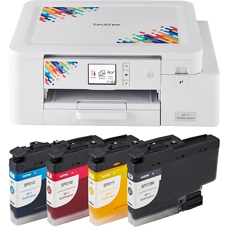 Brother Wireless Color Print Only Sublimation Ink Printer Bundle, Home Office (SP1INKS-STP) image 1