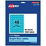 Avery Laser/Inkjet Multipurpose Square Labels, 1" x 1", Bright Blue, 3840/Box (94103)~#|#~977CAB40-663D-426A-8B06AD2C0602A5AB_sc7