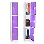 AdirOffice 72"H 3-Tier Purple Storage Locker (ADI629-203-PUR-DL)~#|#~97862E17-B006-4532-A492AD0092C57380_sc7