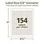 Avery EcoFriendly Laser/Inkjet Multipurpose Labels, 1/2" diameter, White, 7700/Box (94503)~#|#~978CA246-F5E6-4B41-880A63981CED113F_sc7