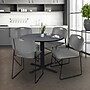 Regency 36-inch Training & Hospitality Round Shape Laminate Table with 4 Chairs, Gray (TB36RNDGY44GY)~#|#~978E77F8-4DF4-41B1-AADB35BE8F0F509B_sc7