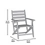 Flash Furniture Tolleson Commercial Grade Adirondack Dining Chair, Gray (LEHMP203710GRY)~#|#~97900458-3EE1-4B60-8877FE1E11C28C9C_sc7