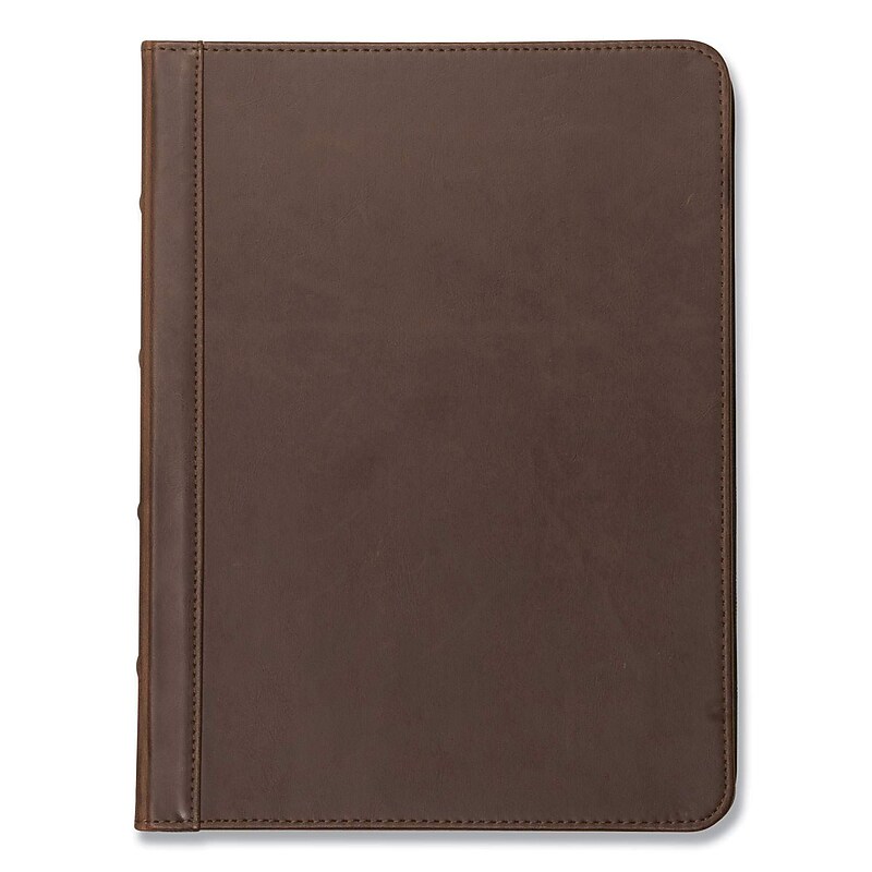 Samsill Vintage Vinyl Portfolio with Zipper Closure, Dark Brown (SAM70836) image 1