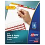 Avery Index Maker Paper Dividers with Print & Apply Label Sheets, 8 Tabs, Multicolor, 25 Sets/Pack (11424)~#|#~9790964D-307D-43DB-B2F55338A8757CE7_sc7