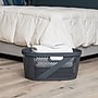 Mind Reader 10.57-Gallon Laundry Basket with Handles, Plastic, Gray, 2/Set (2HHAMP40-GRY)~#|#~97926855-7D21-4465-95442069129F1C41_sc7