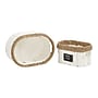 Household Essentials Trim Woven Oval Basket Set, White, 2 Pieces (HHML-7100)~#|#~9797AAC5-18E3-494C-B58E27DD5C02B0D3_sc7