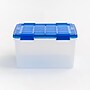 Iris 44 Quart Ultimate Clear Latching Plastic Storage Bin, Blue (500194)~#|#~979C28B6-94B6-4236-A6BDE5757D6AD53D_sc7