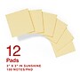 Staples Ultra Sticky Notes, 3" x 3", Sunshine Collection, 100 Sheets/Pad, 12 Pads/Pack (ST62887)~#|#~979DD481-B16D-4661-A8363B05919BACD1_sc7