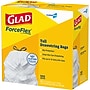 Glad ForceFlex Tall 13 Gallon Drawstring Kitchen Trash Bag, White, 100 Total Bags (78374)~#|#~97A1D4D4-AC78-48E1-847FB7C05E735BD2_sc7