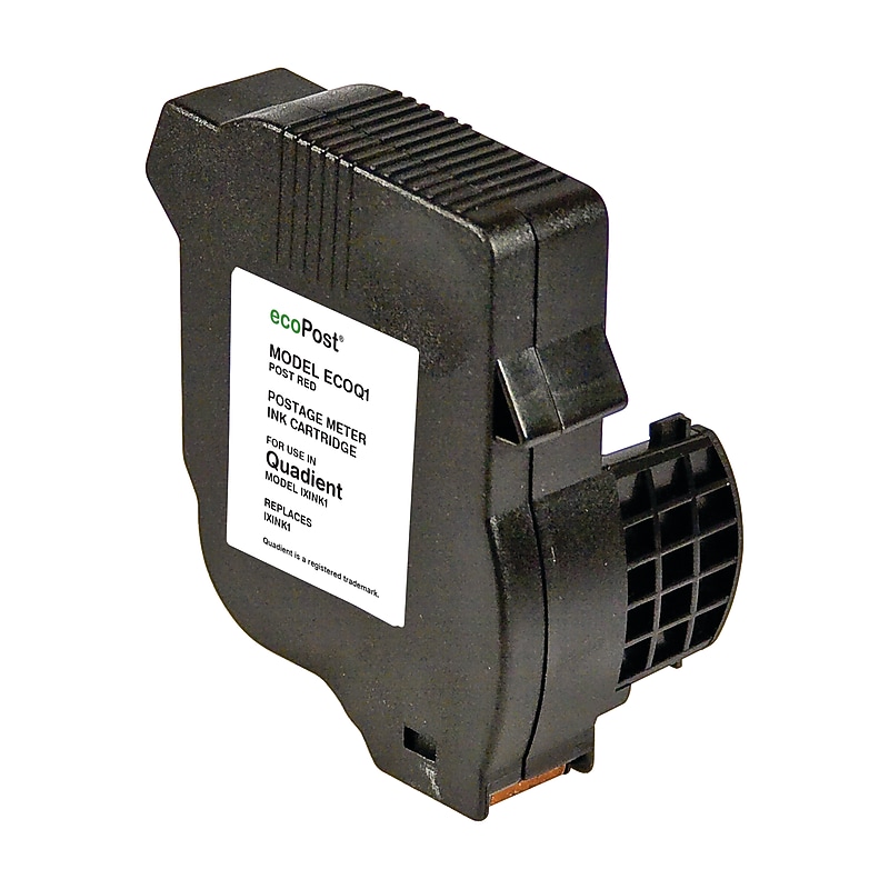 Clover Imaging Group Remanufactured IXINK1 Red Standard Yield Postage Ink Cartridge Replacement for Quadient IXINK1 (ECOQ1) image 1